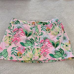 Lilly Pulitzer Pink and Green Floral Skort